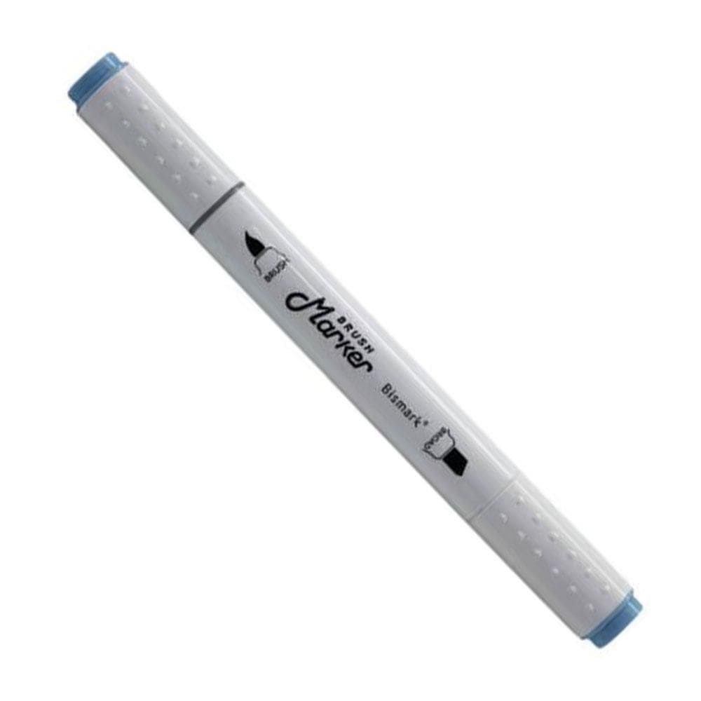 Marcador Brush Marker 2 Pontas Azul Bebe 066 Bismark