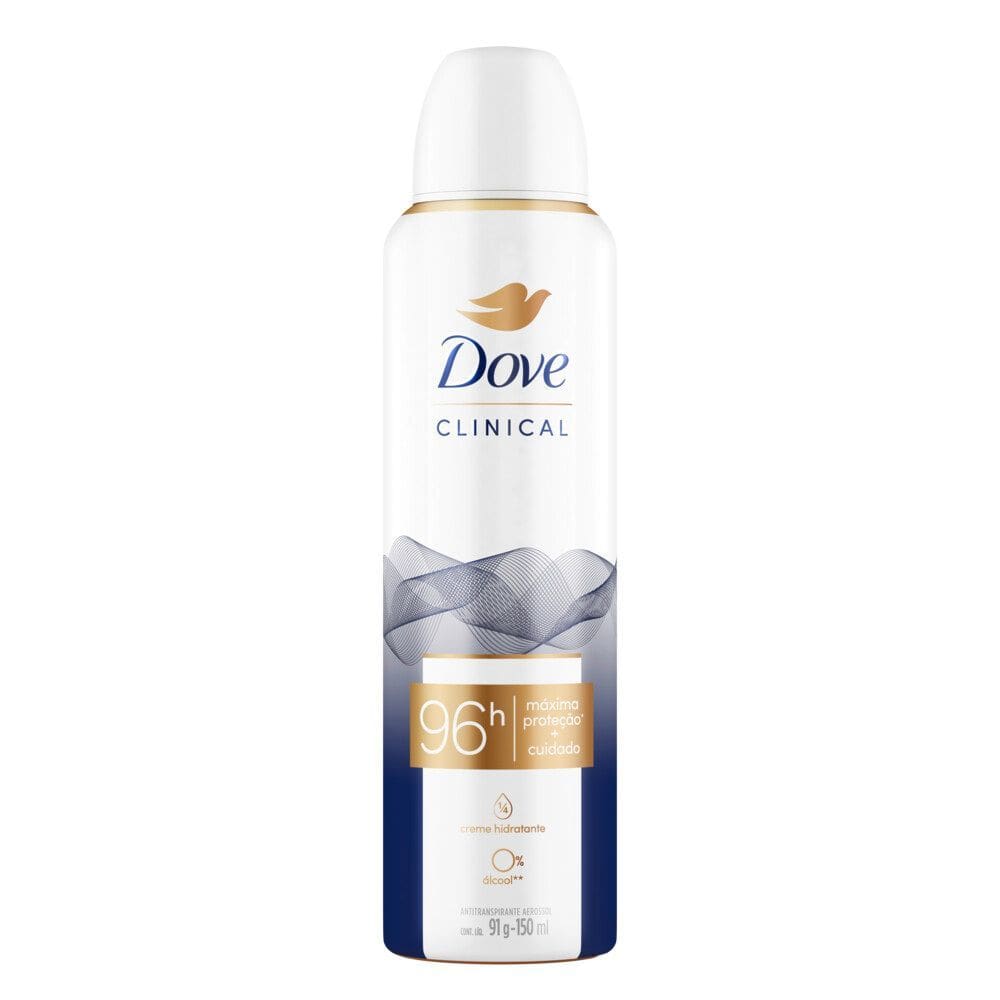 Desodorante Dove Clinical Clean Aerosol Antitranspirante 96h 150ml