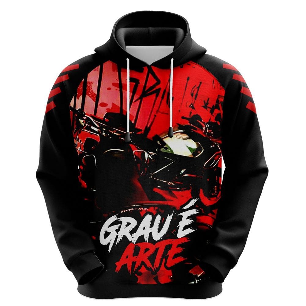 Blusa de Moletom Frio Grau Corte 244 Moto Quebrada Favela
