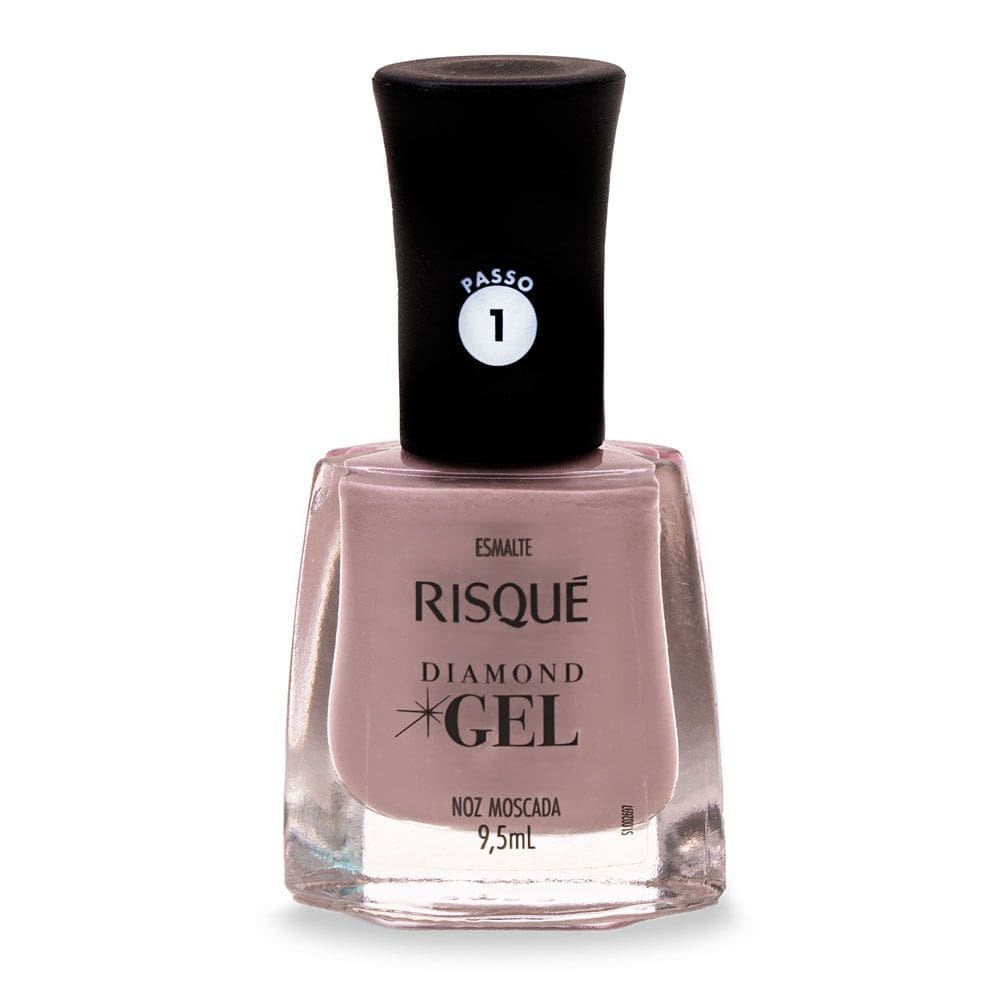Esmalte Risqué Diamond Gel Cor Noz Moscada 9,5ml