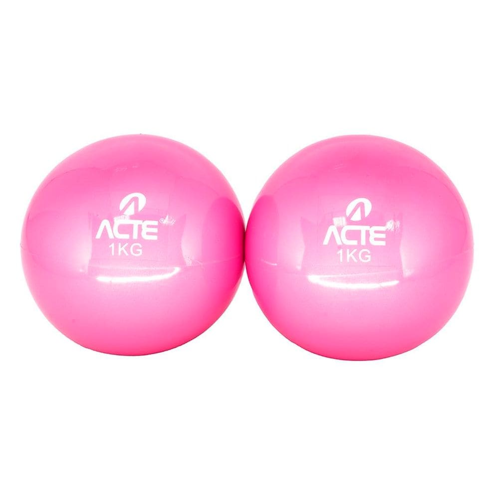 Par de Bolas Tonificadoras de 1KG Rosa T55 - Acte Sports
