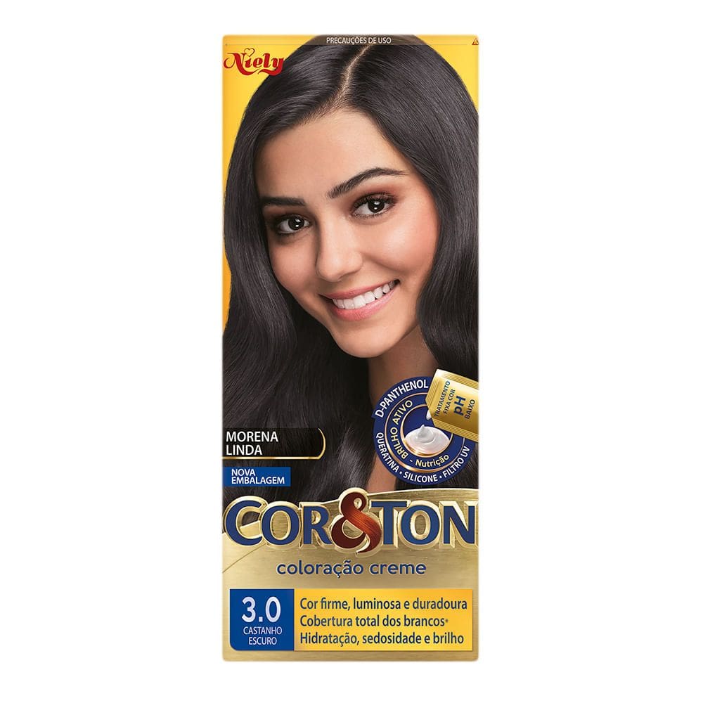 Coloração Niely Cor&Ton Castanho Escuro 3.0
