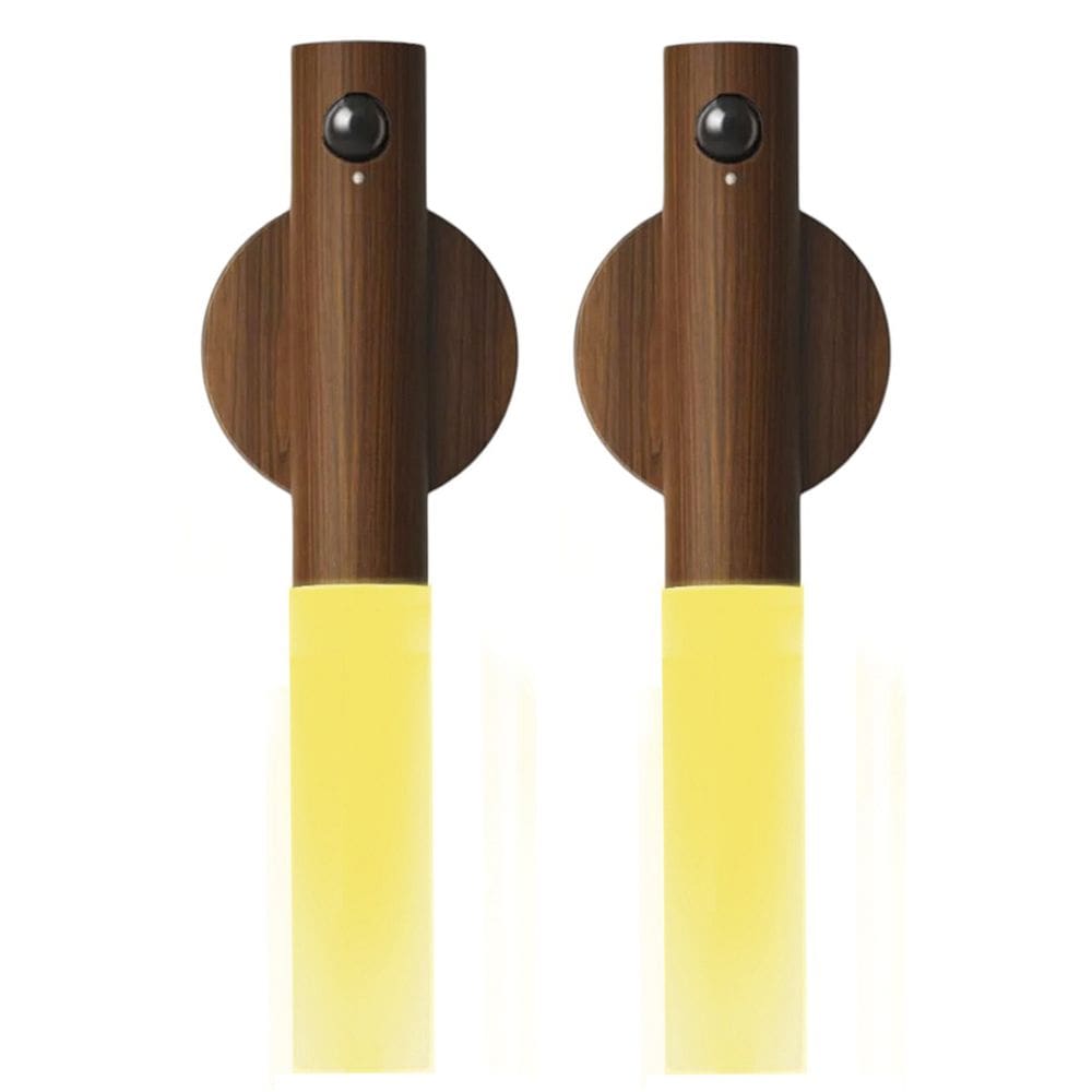 Luminaria Bastao Led Kit 2 Uni Sensor Movimento Detecta Presença Usb Parede Iluminaçao