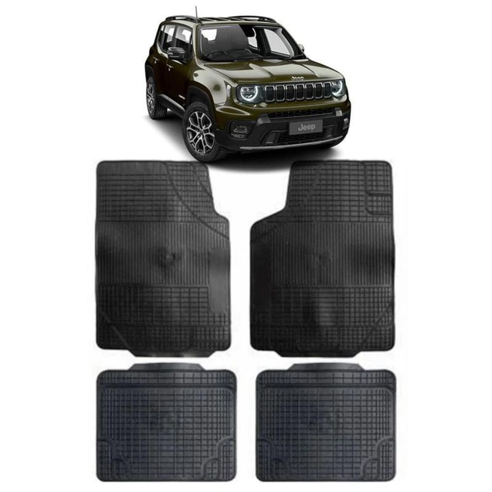 Tapete Borracha Jeep Renegade 2015 Em Diante 4 Peças