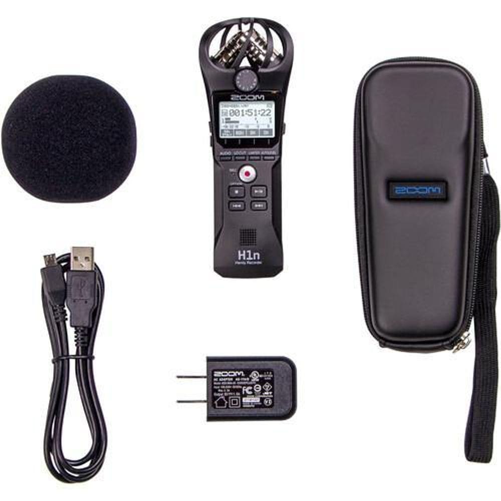 Gravador Digital Portátil Zoom H1N-Vp Com Cabo Usb, Case
