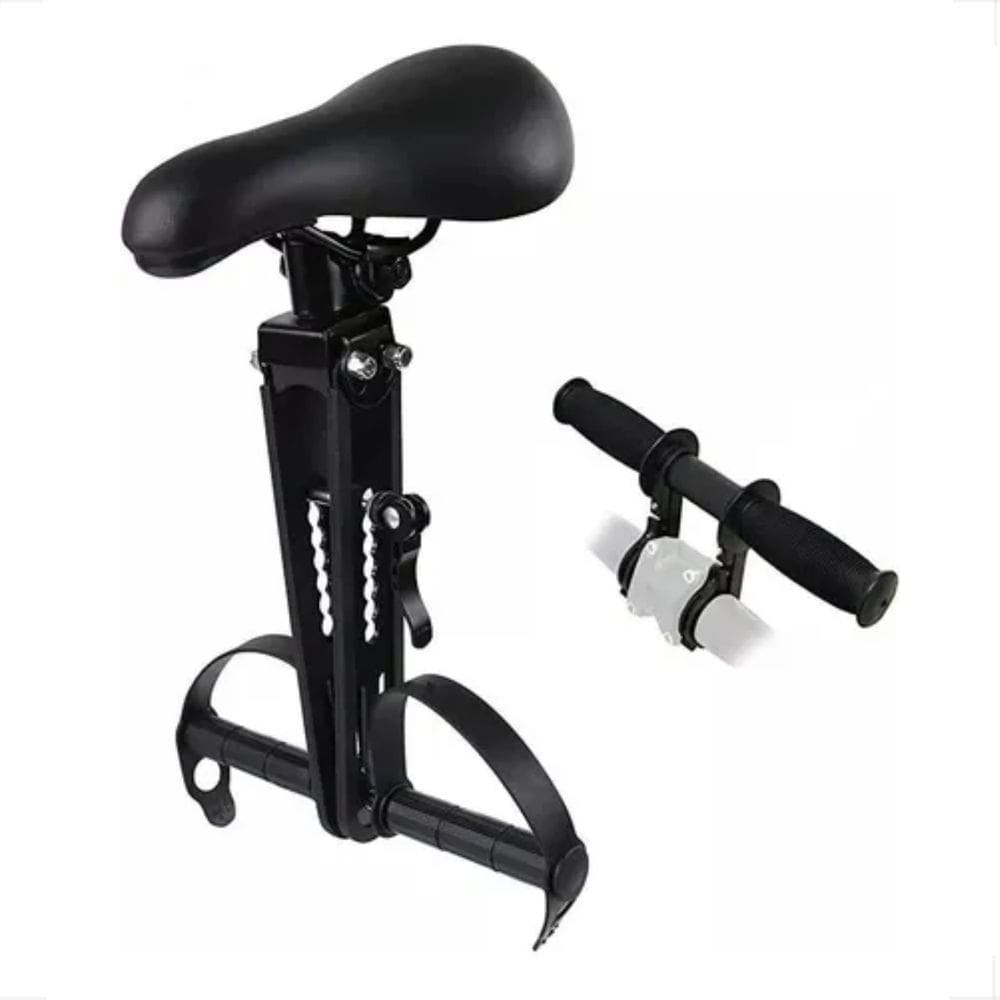 Banco Selim Cadeirinha Shiver Para Crianca (Suporte No Quadro) Com Guidao Resistente Confortavel