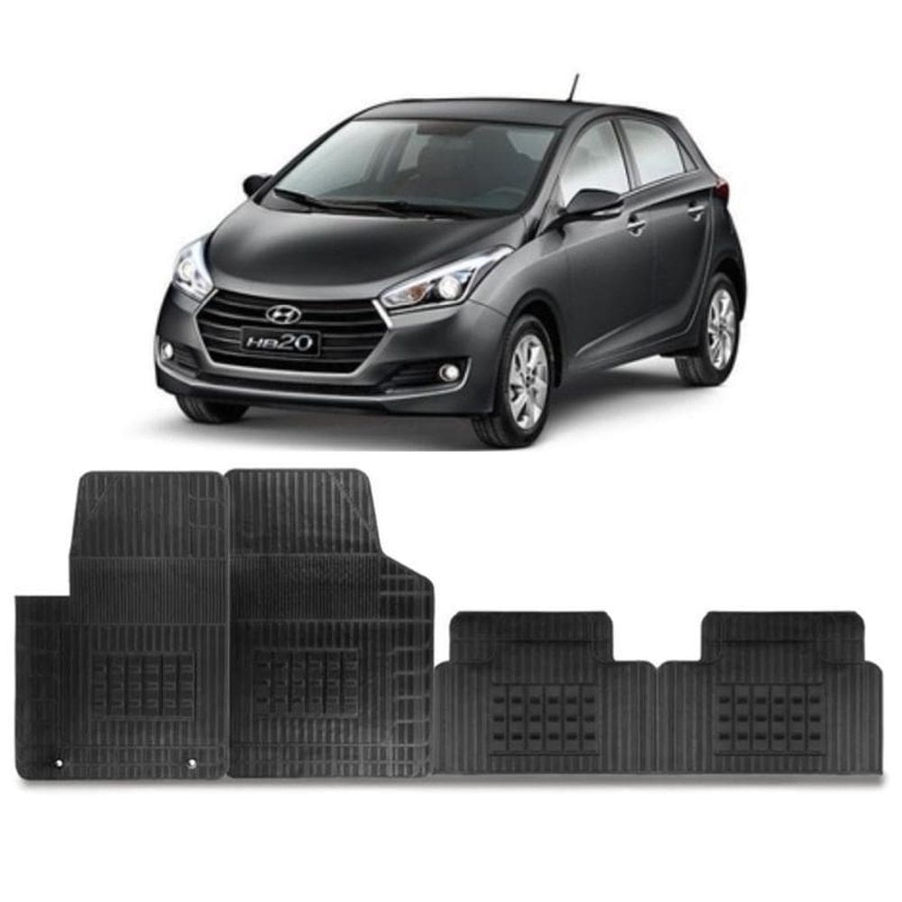 Tapete Borracha Hyundai Hb20 2012 Em Diante 4 Peças