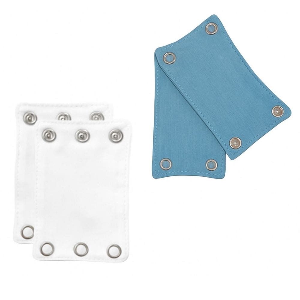 Kit 4 Extensores de Body para Bebê Unissex – 2 com 3 Botões + 2 com 2, Algodão, Ajustável, Enxoval Econômico