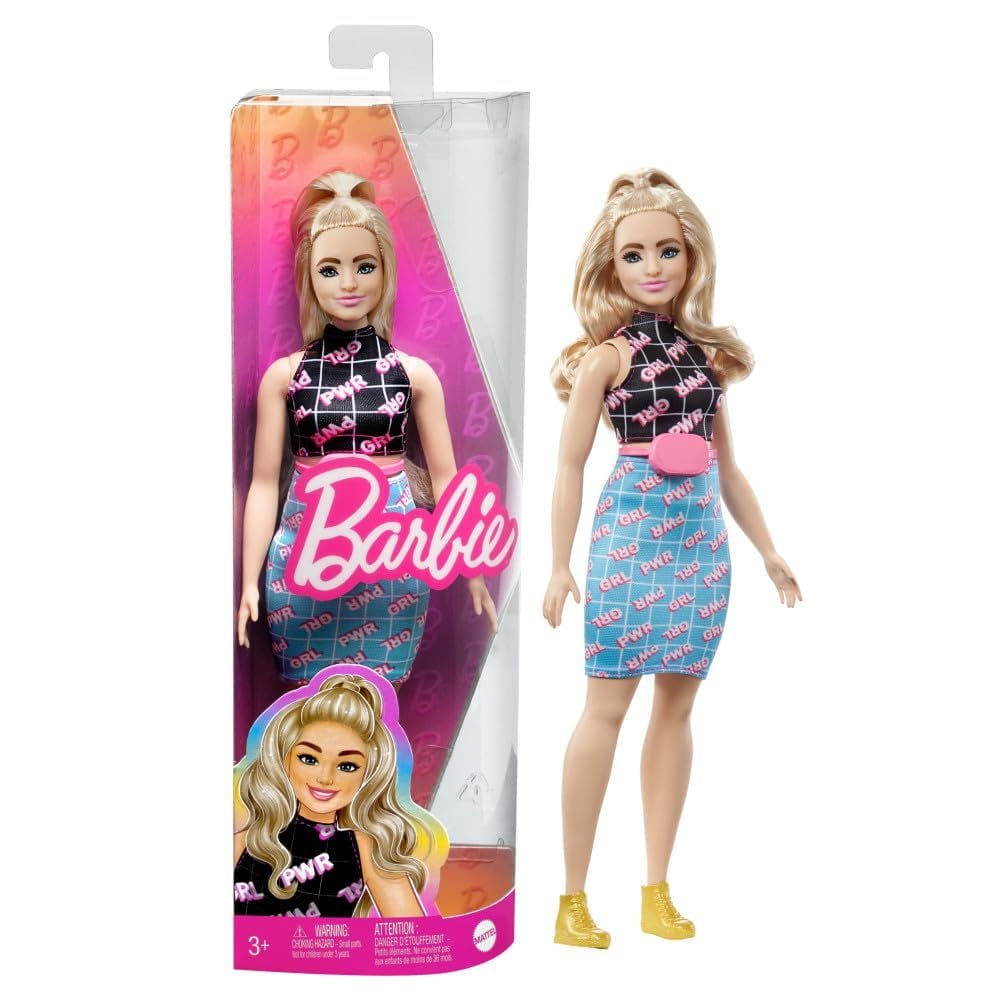 Boneca fashion Barbie Fashionistas #202 Curvilínea com cabelo loiro