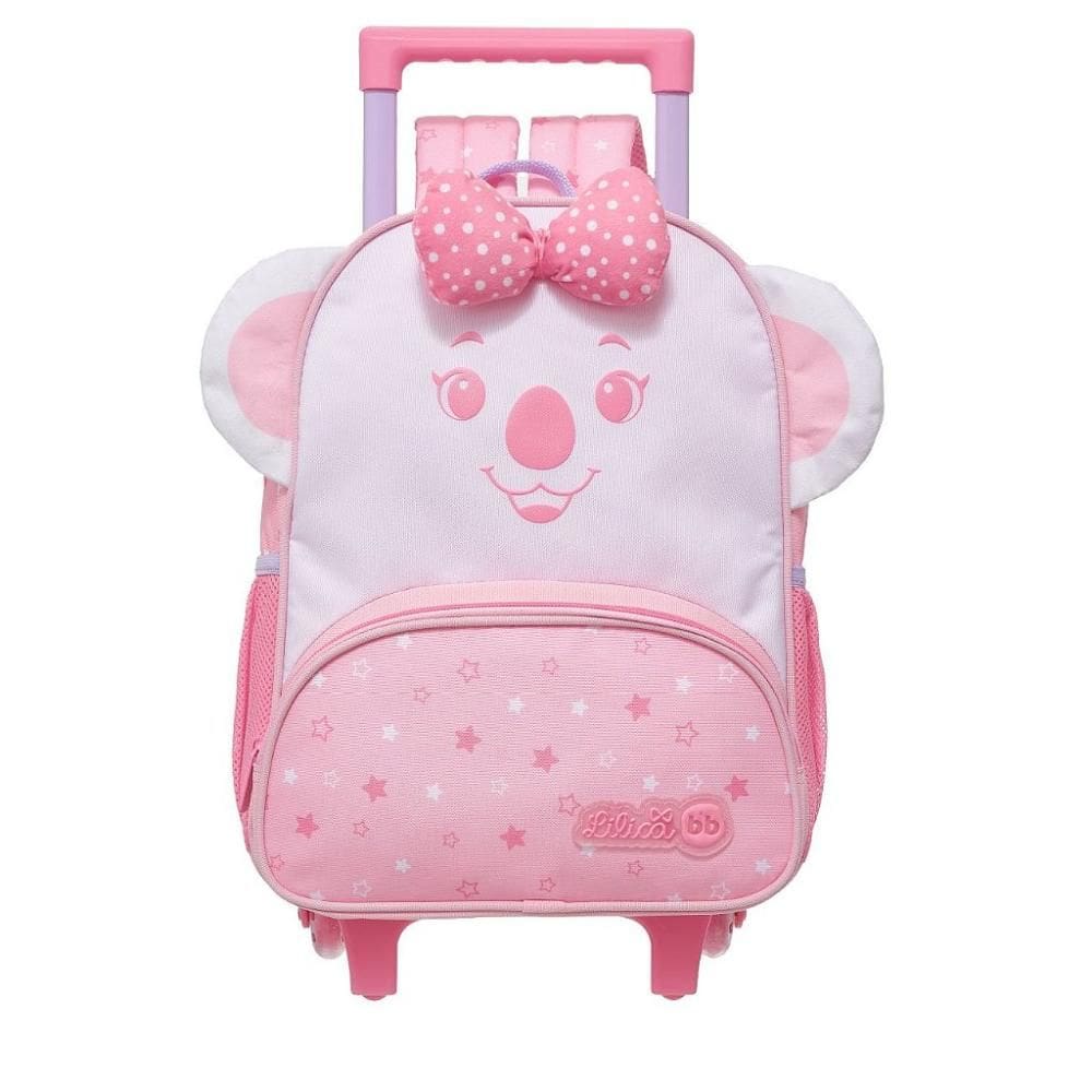 Mochila de Rodinhas Lilica Ripilica Com Alça Little Rosa