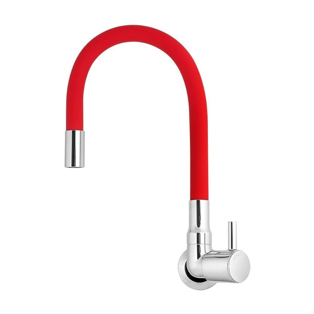 Torneira para Cozinha de Parede Kelly Metais 4496C59 - Pop Gourmet 1/4 de Volta Vermelha