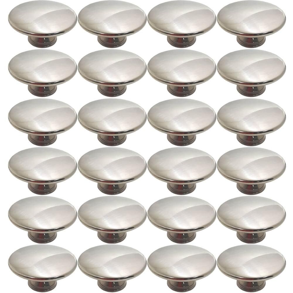 Kit 24 Puxadores de Móveis 200 Tucson Pontos Níquel Escovados Armários e Gavetas