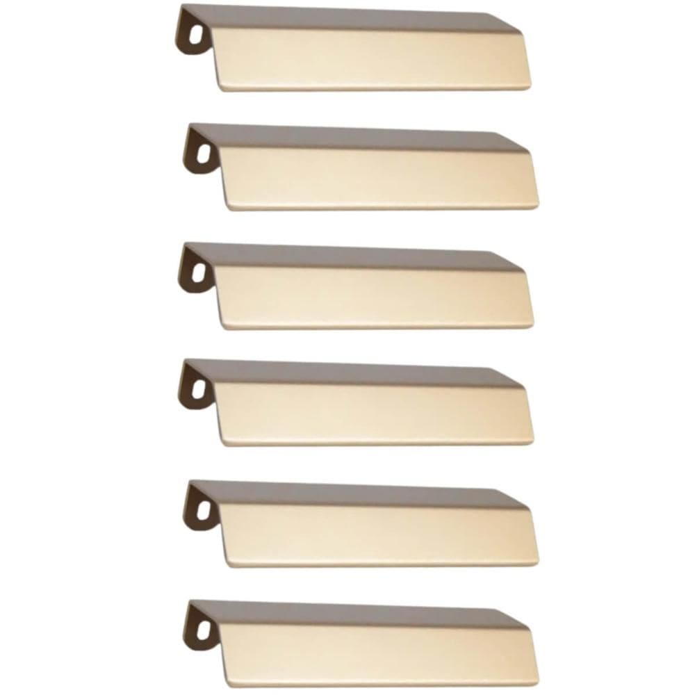 Kit 6 Puxadores Alça Sobrepor Dourado 128mm Armários Gavetas