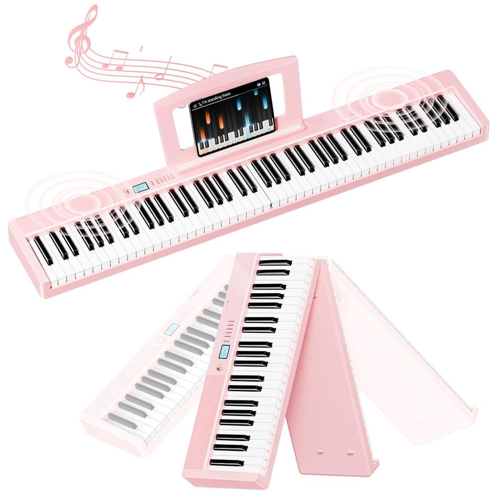 Piano digital TERENCE V30, 88 teclas, teclado pesado, rosa