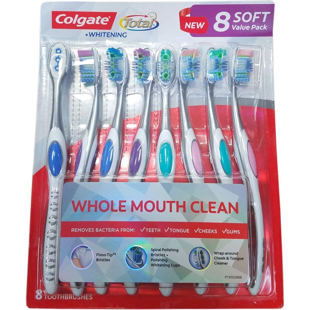 Escova de dentes Colgate Total Manual 8 Soft Full Head (pacote com 8)