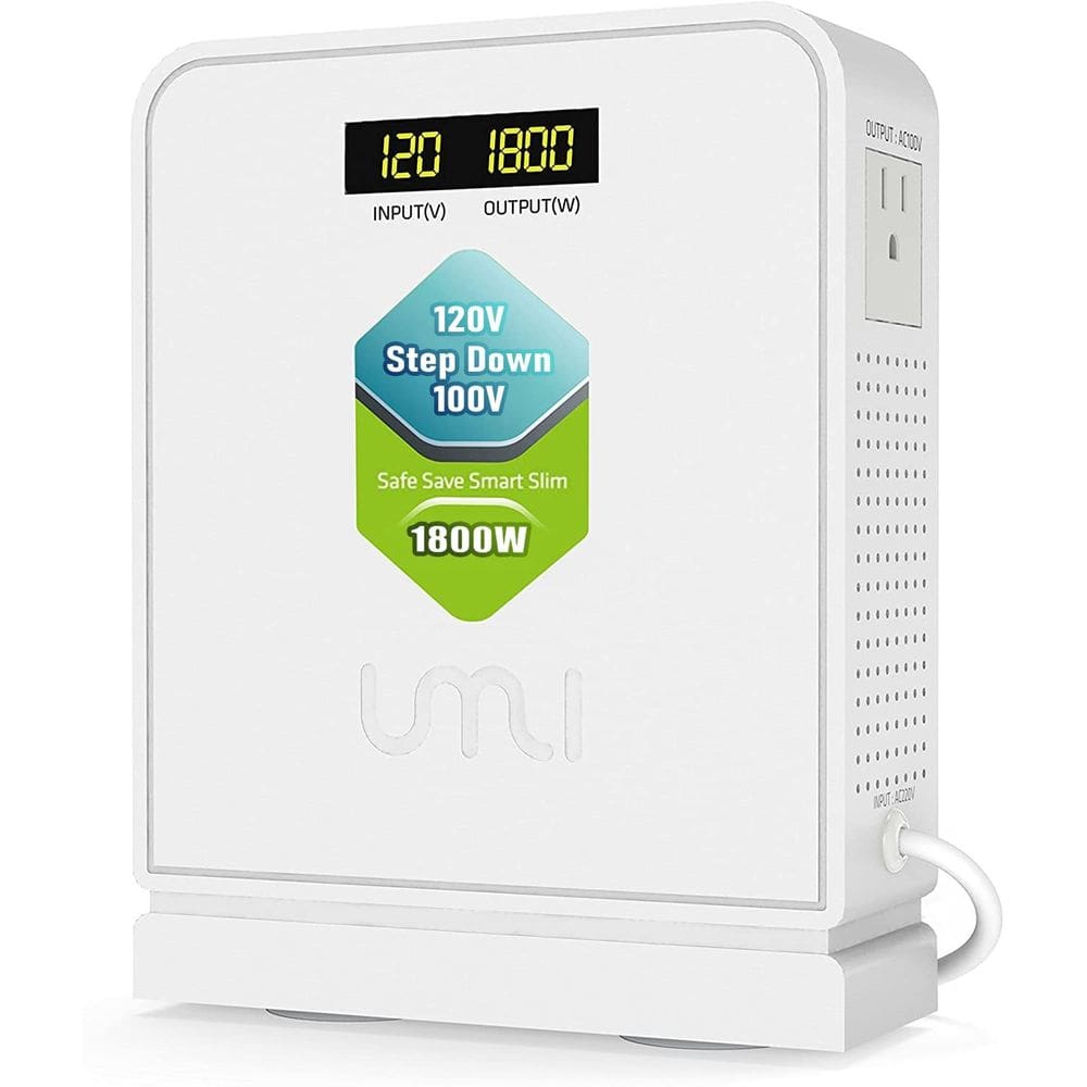 Transformador conversor de tensão UMI 1800W Step Down 120V a 100V