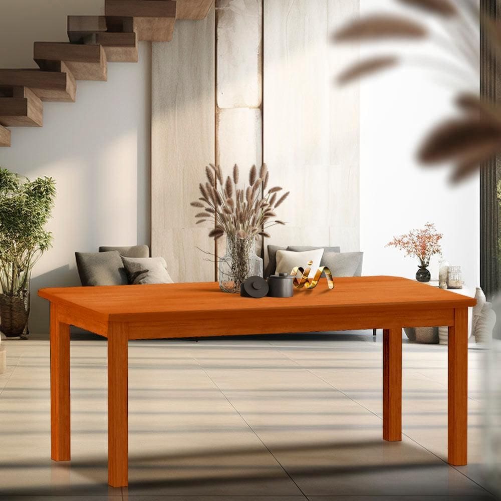 Mesa Madeira Maciça 200 x 88 cm Marrom Serene