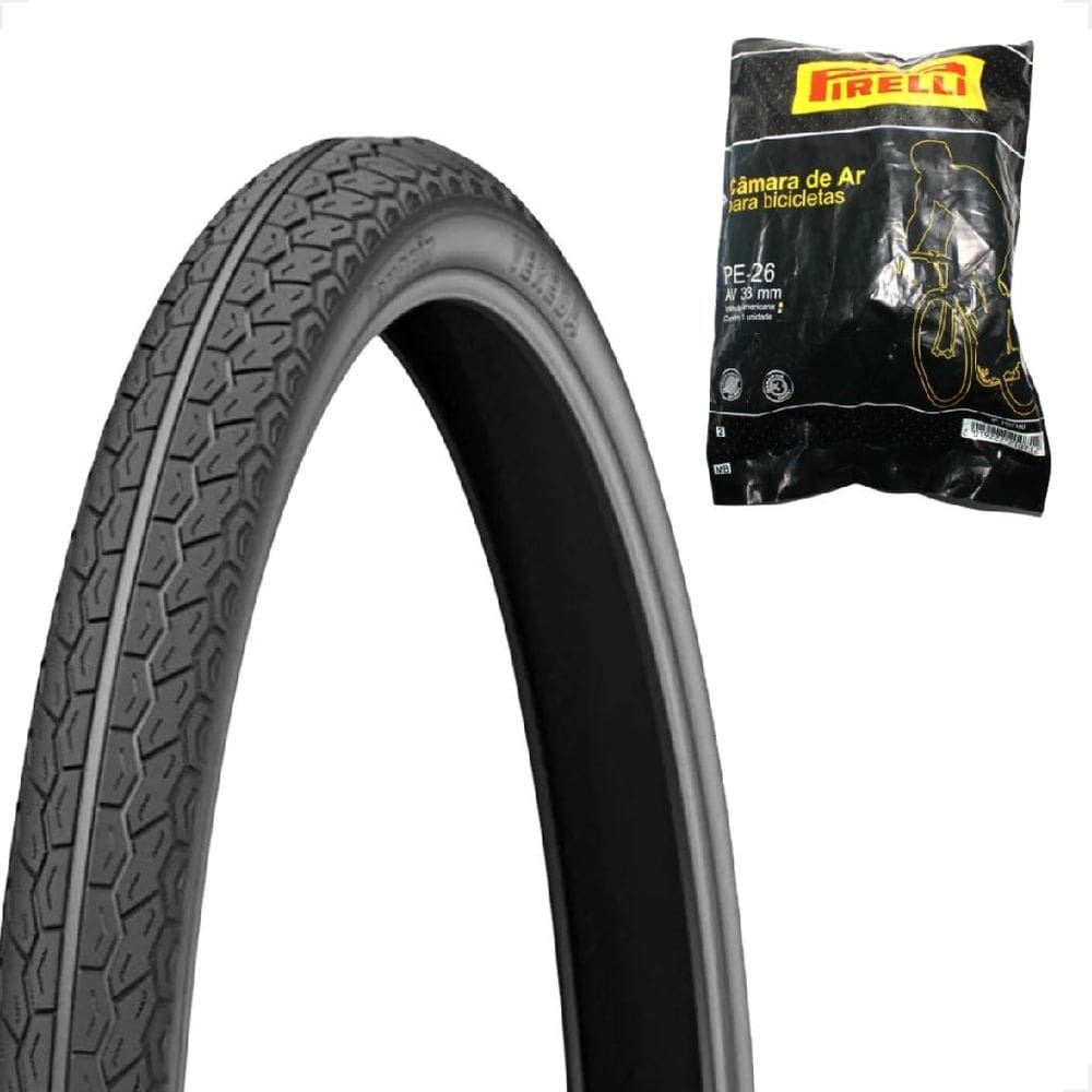 Pneu bicicleta bike Levorin Vereda aro 26 x 1.1 / 2x2 liso monark caloi tropical poti camara pirelli