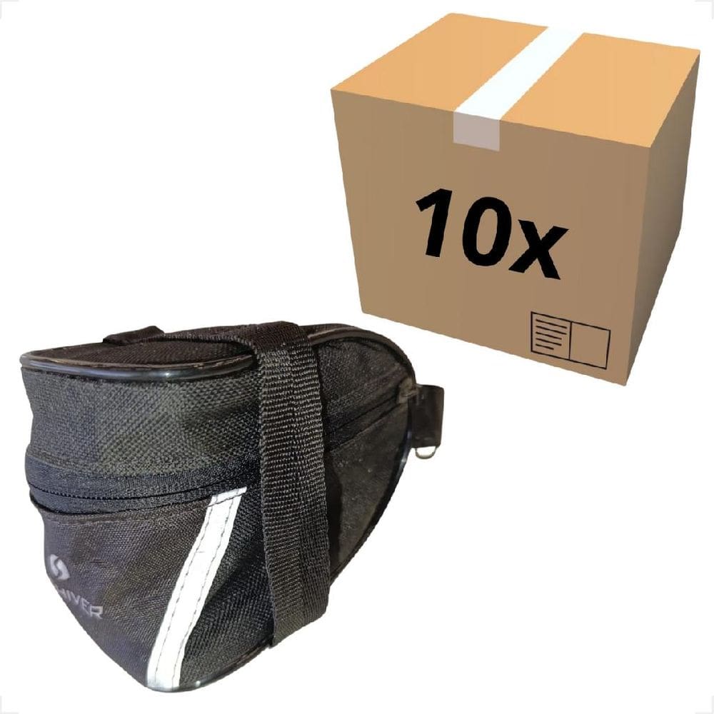10 unidades Bolsa Bolsinha Selim Bike Bicicleta Fita Faixa Refletiva Porta Objeto