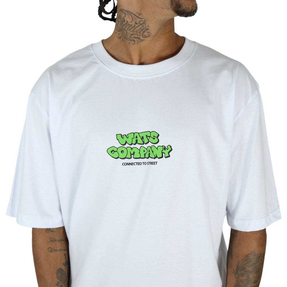 Camiseta Masculina Spray Wats Branca