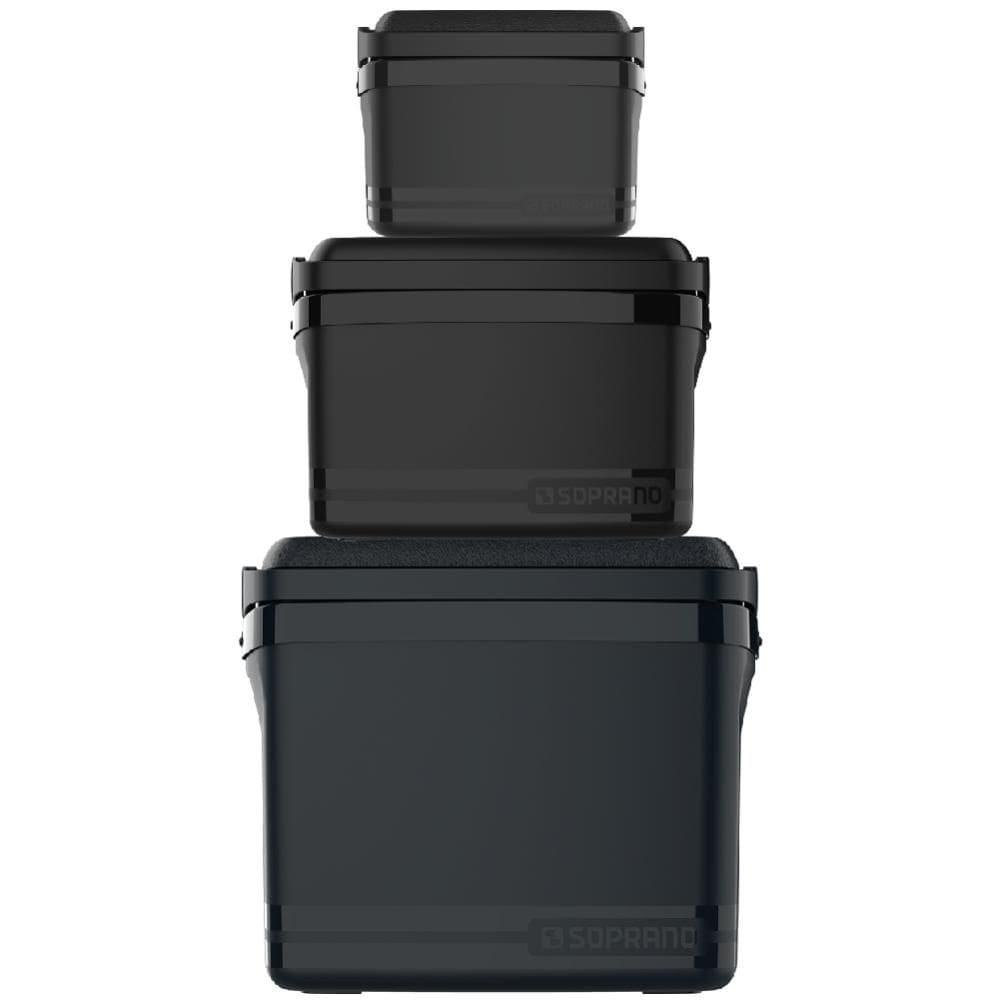 Kit Caixa Térmica Cooler com três 32L, 12L e 5L Preta Tropical Soprano