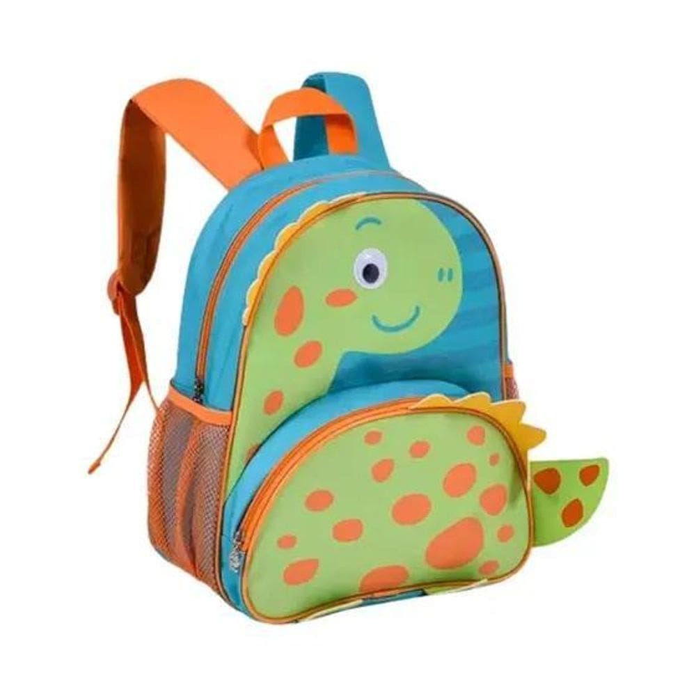 Mochila De Costas Dinossauro Verde Clio Pets