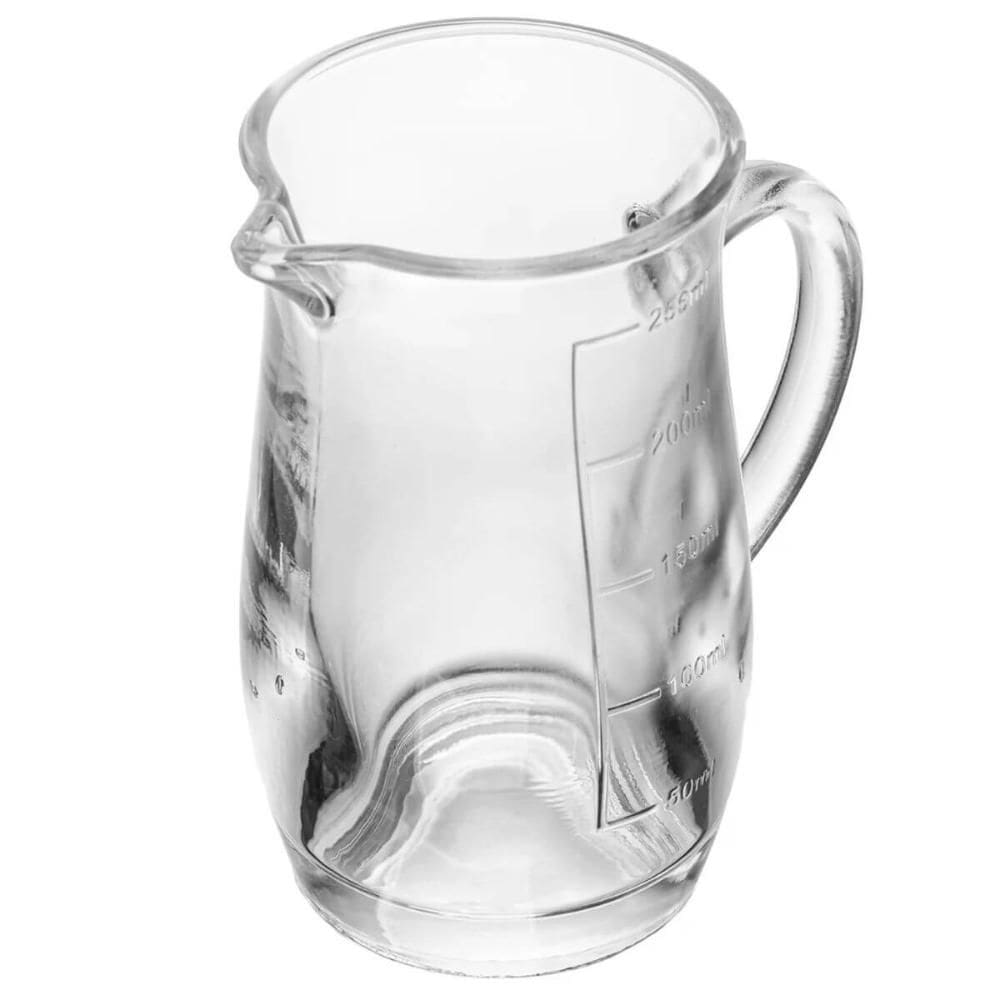 Jarra Medidora 250ml Lyor Vidro com Alça Bico Direcionador Receita Cozinha Graduada