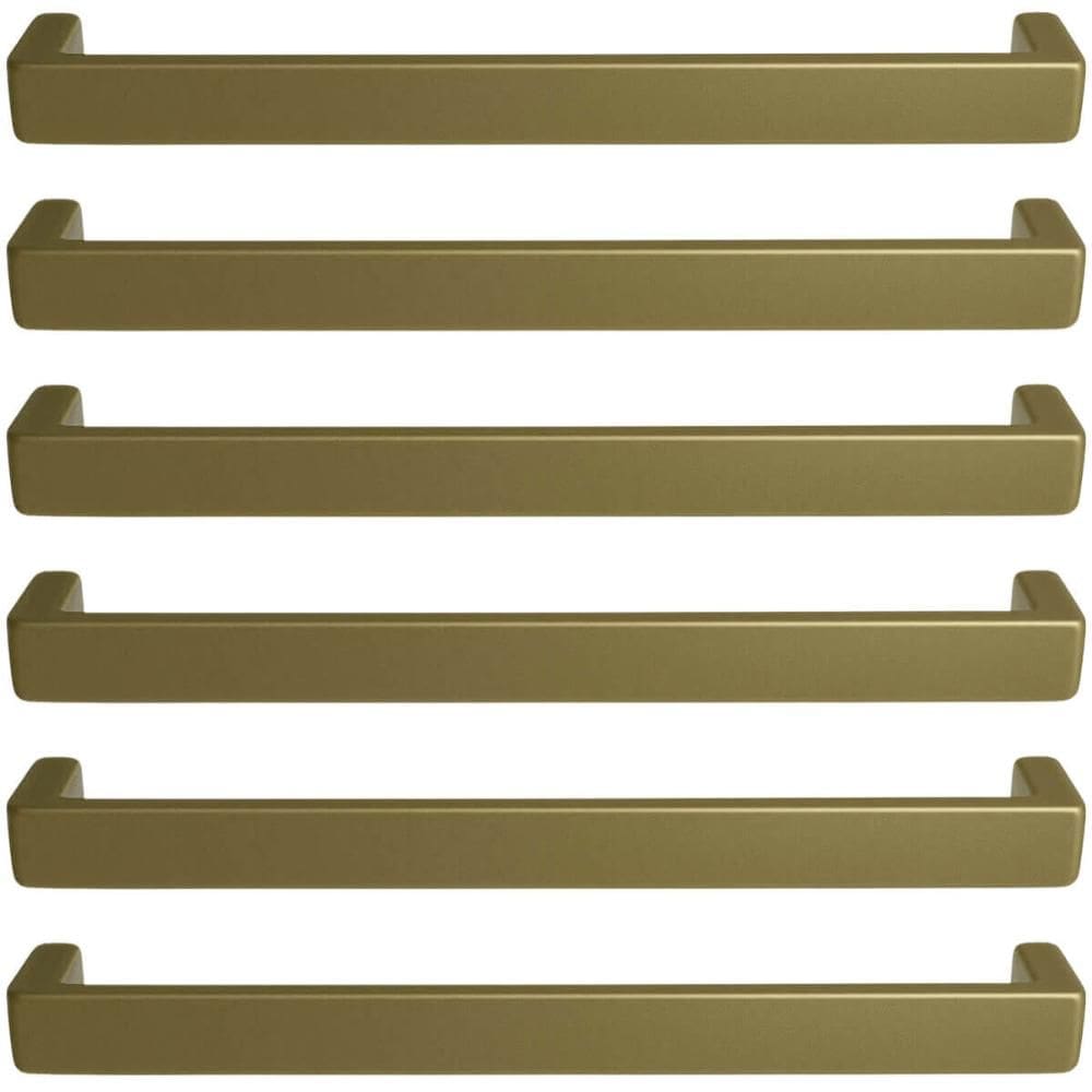 Kit 6 Puxadores para Móveis Alça Reto Bronze Fosco Piauí Zam