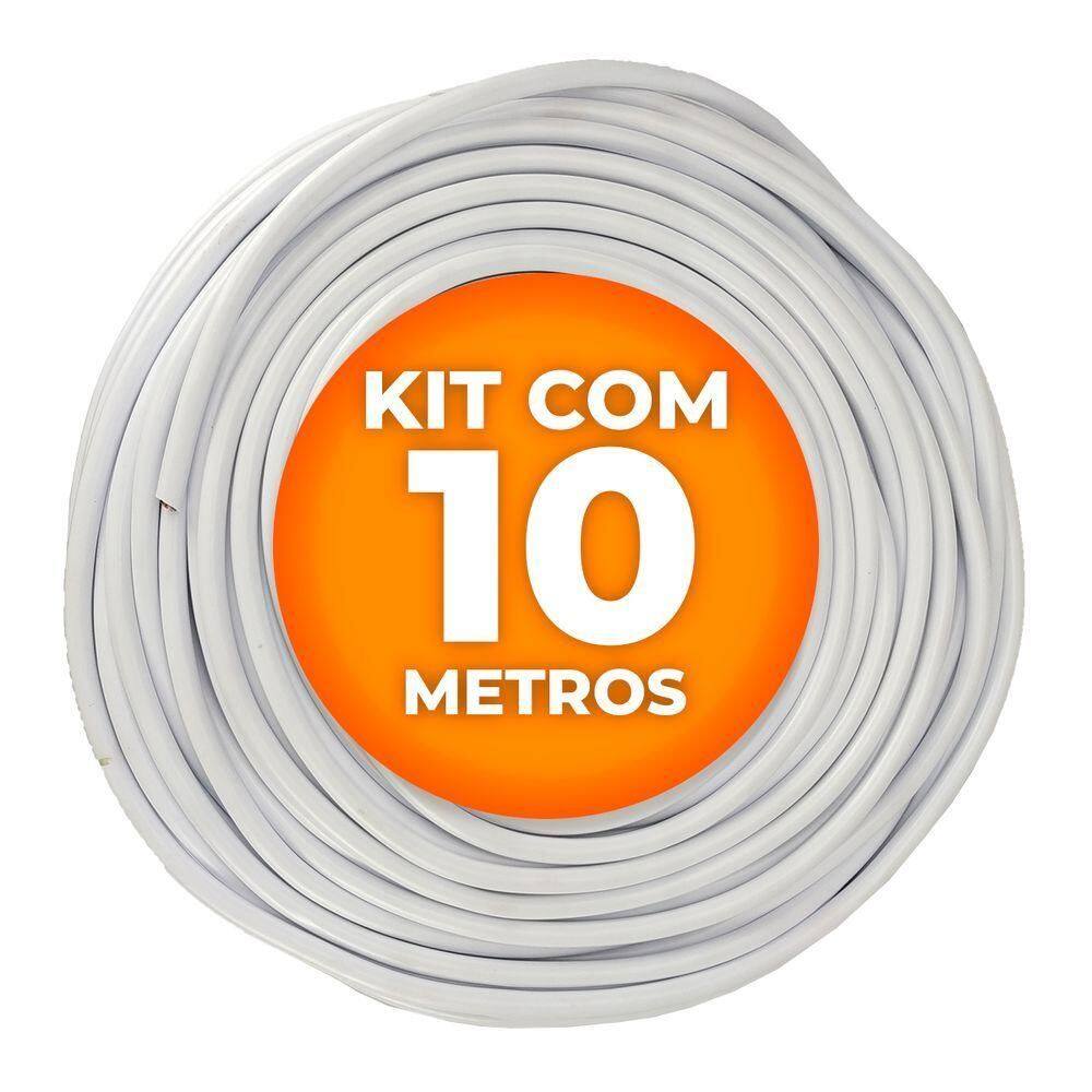 Cabo Pp Branco 4 Vias 1,5mm Cobreado 10 Metros