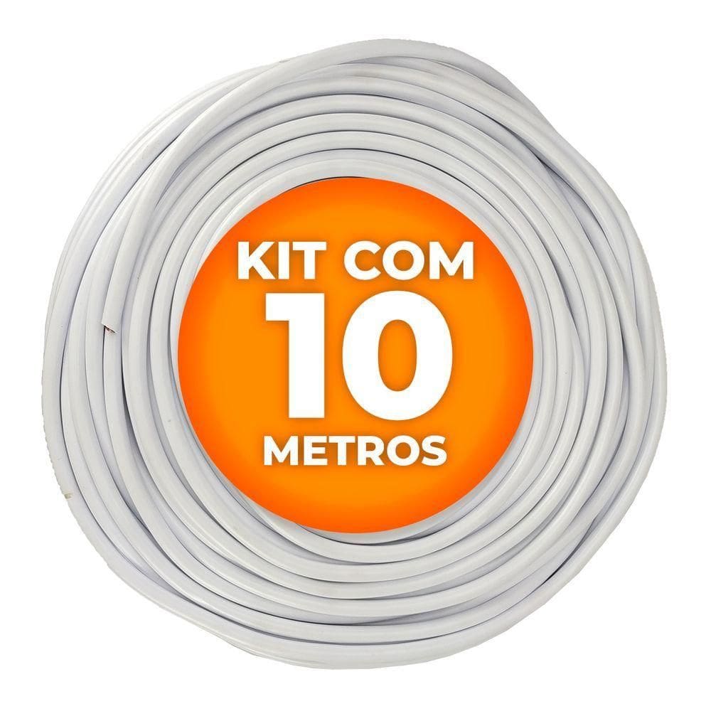 Cabo Pp Branco 4 Vias (4 X 2,5mm) Cobreado 10 Metros