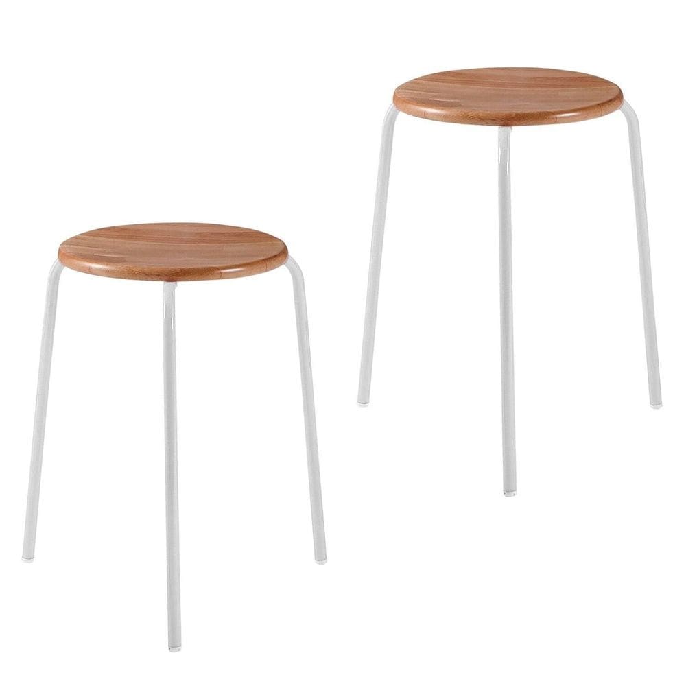 Conjunto 2 Banquetas para Sala de Jantar Cumbuca Branco