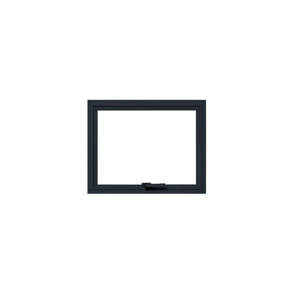 Janela Maxim-Ar 1 Módulo Vidro Segurança 6cm 80cm x 80cm Fábrica do Alumínio Preto