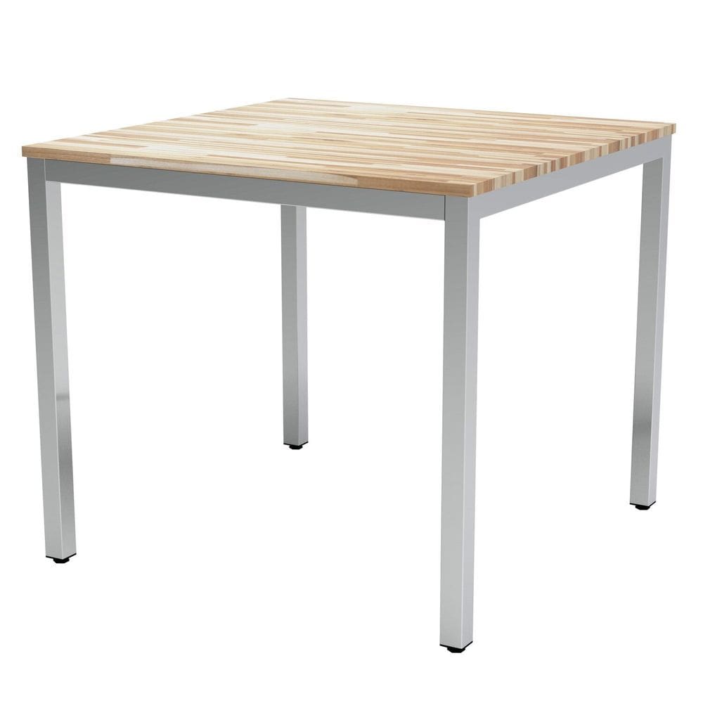 Mesa de Jantar Retangular 120x75cm Smart Cromado/Marrom
