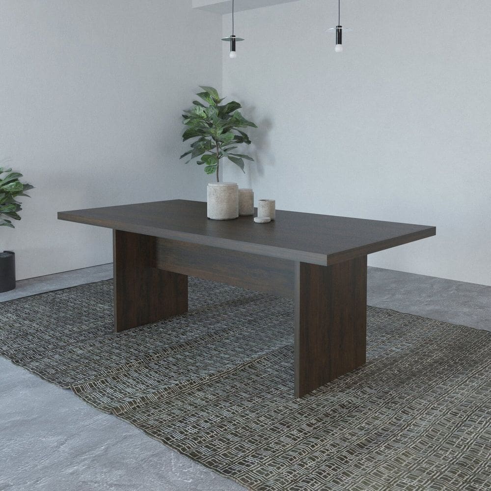 Mesa para Sala de Jantar 6 Lugares Mj Espresso Móveis Rústico