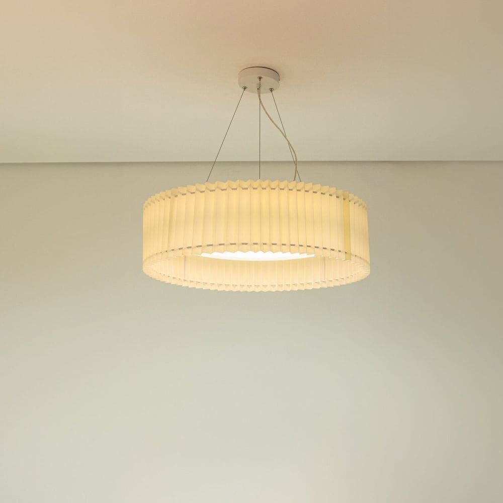 Pendente 1xled 30w Chemise Bella Iluminação Bege