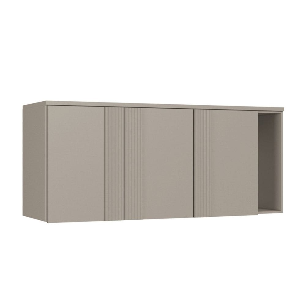 Módulo Guarda-roupa Aéreo 3 Portas Queen Elegance Níquel Canelado