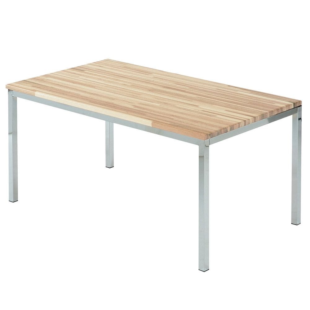 Mesa de Jantar Retangular 160x75cm Smart Cromado/Marrom