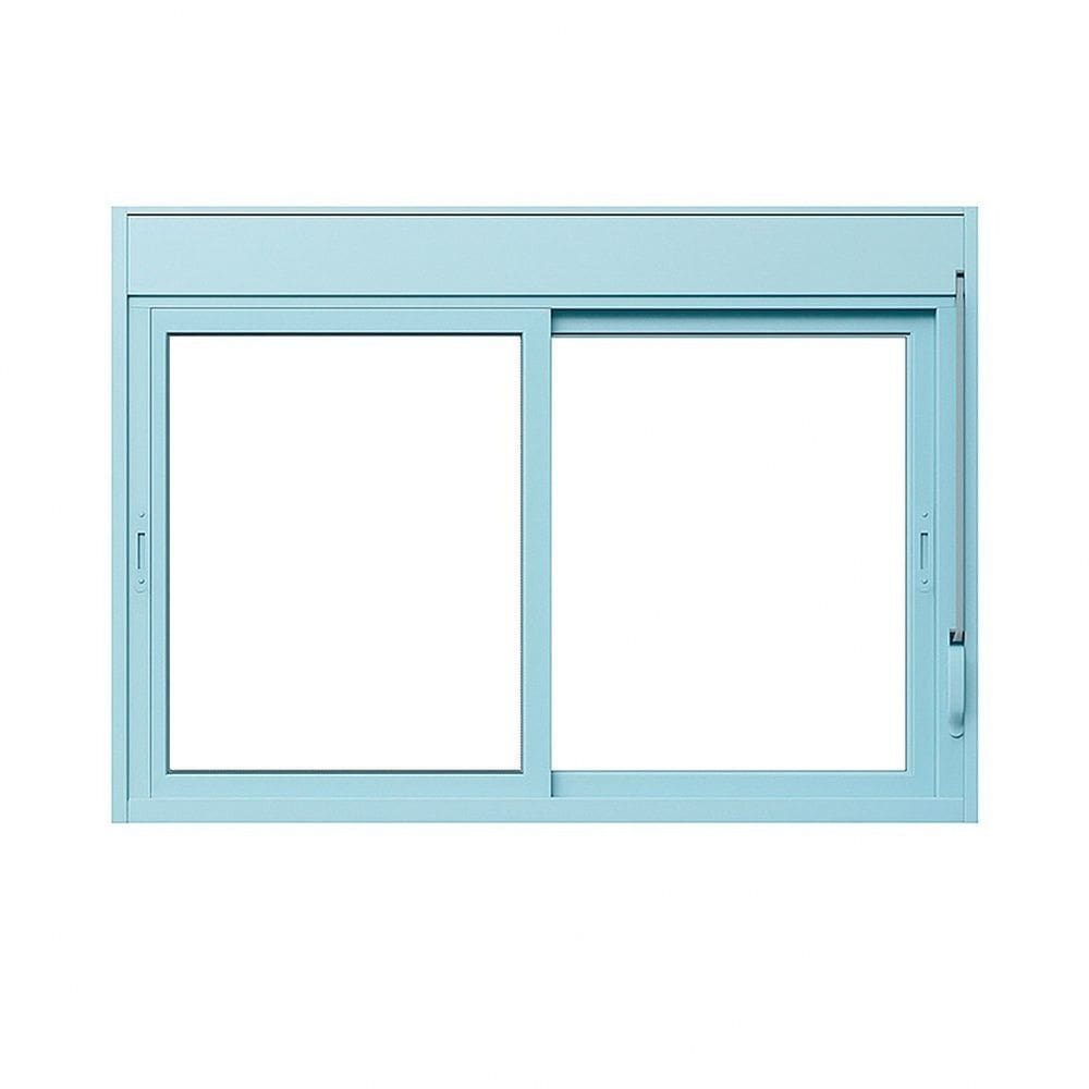 Janela Persiana 2 Folhas Vidro Segurança 6cm 120cm x 120cm Fábrica do Alumínio Branco