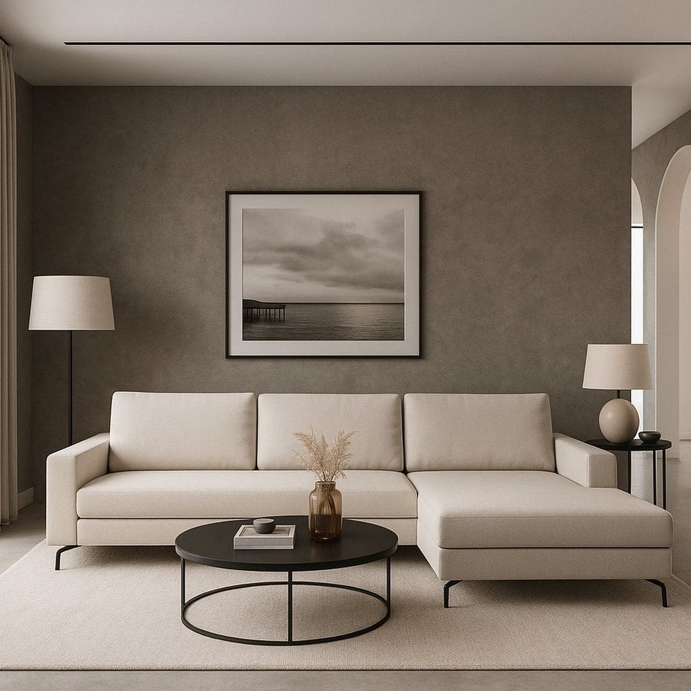 Sofá 3 Lugares com Chaise Direito Loft Areia