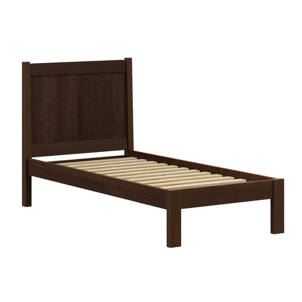 Cama de Solteiro em Madeira Maciça 100cm X 112cm Modena Capuccino