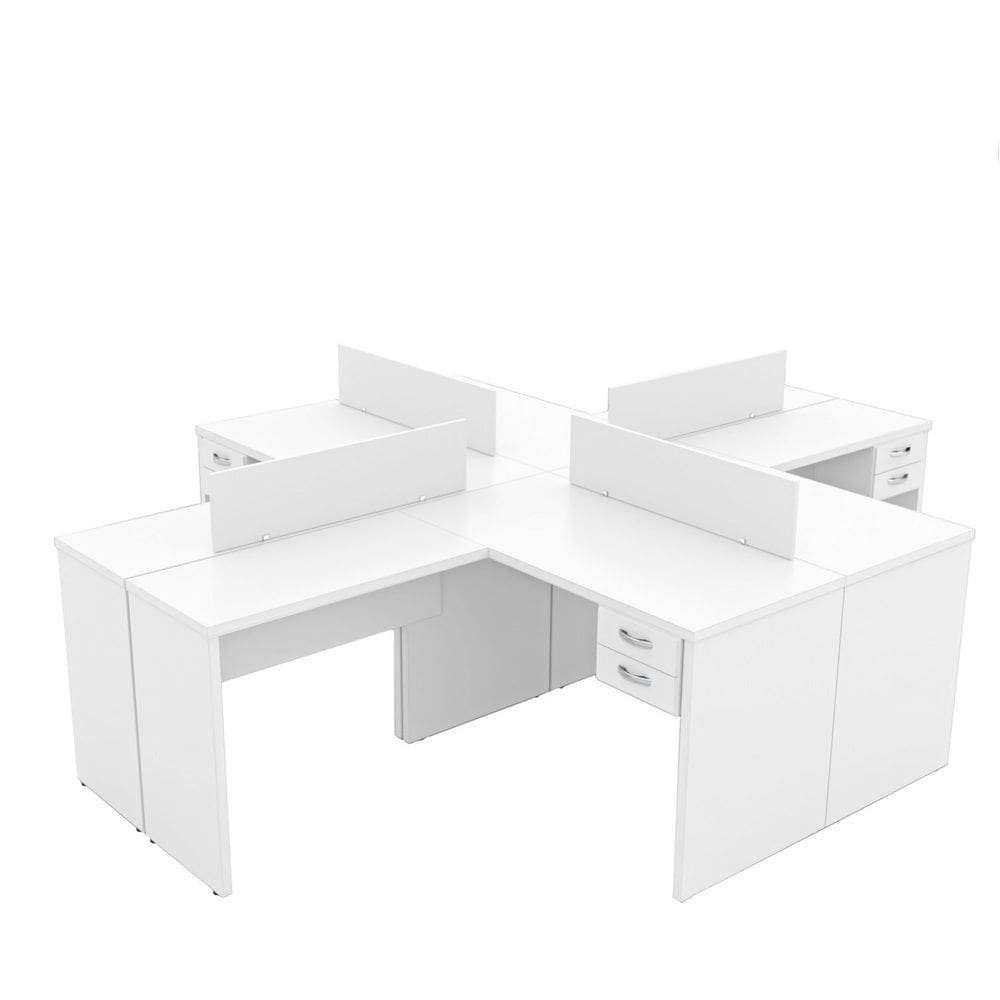 Escrivaninha para Escritório em L Office Branco