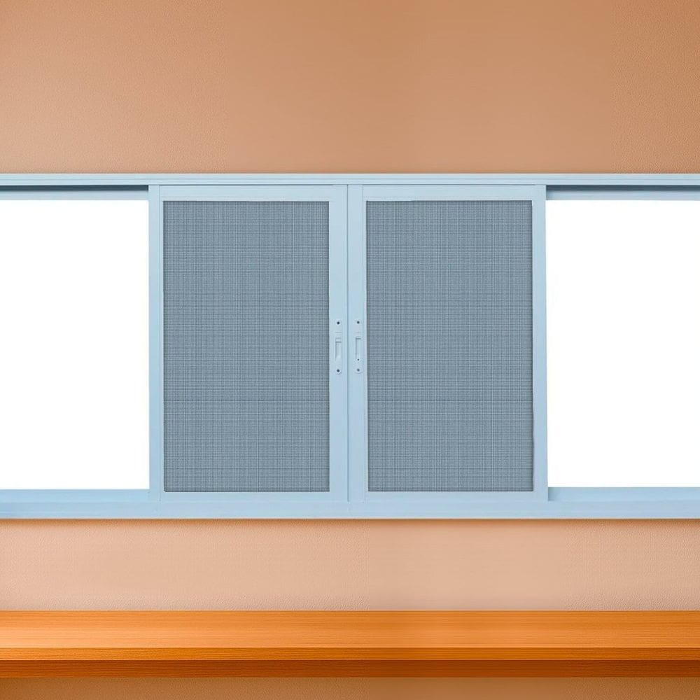 Janela de Correr com Tela Mosquiteira 150x120cm Vidro de Segurança 6cm Fábrica do Alumínio Branco