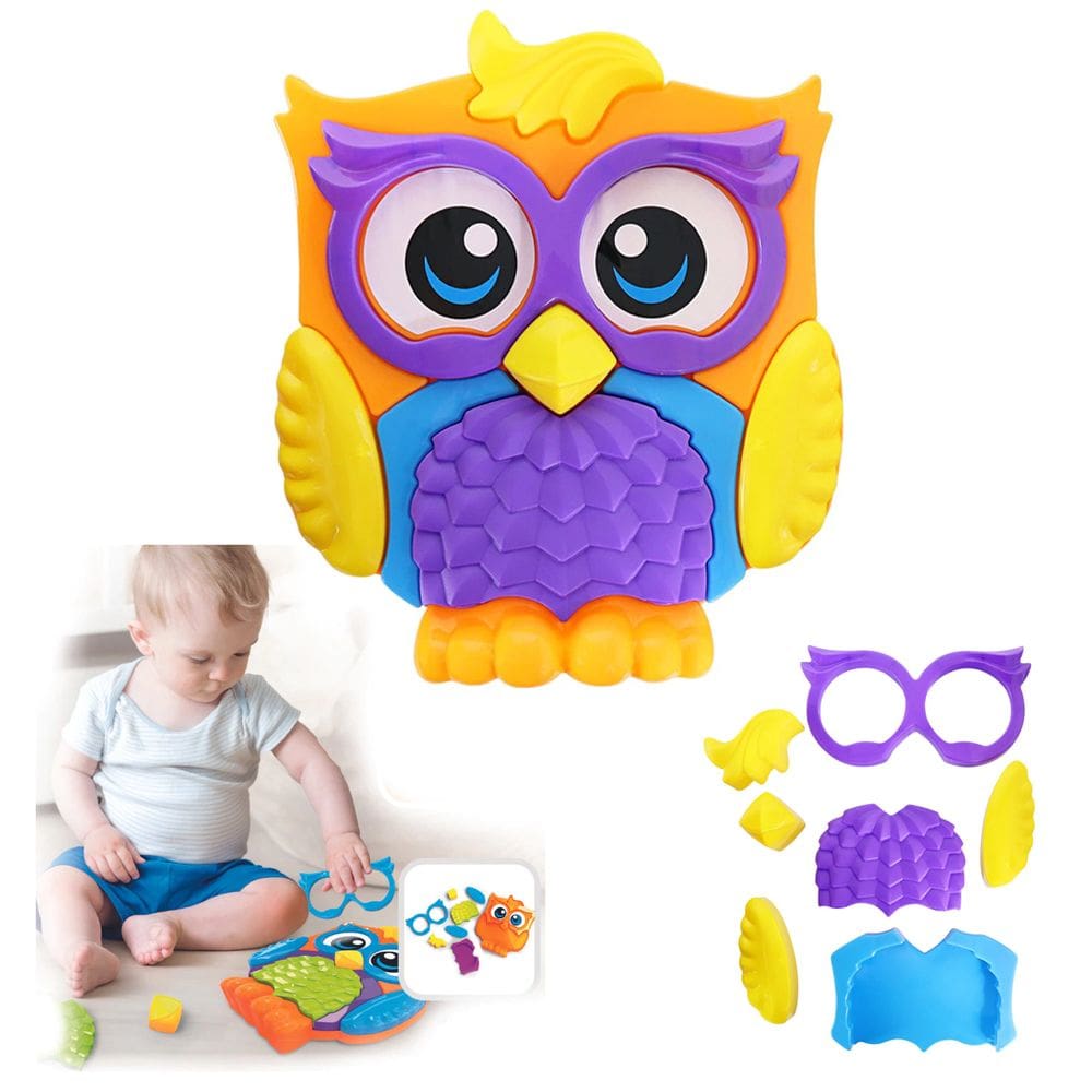 Brinquedo Quebra Cabeça Corujinha Infantil Monta Desmonta