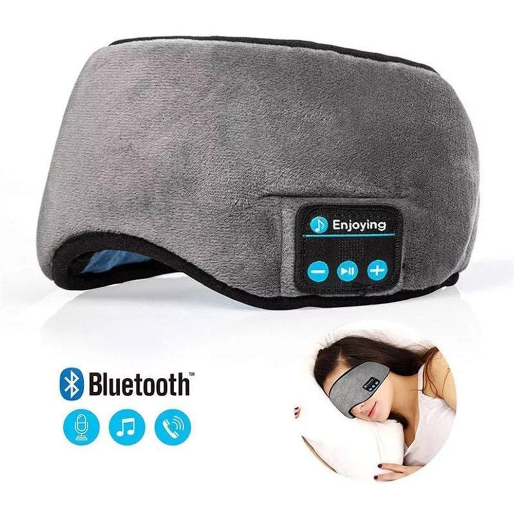 Kit 2 Máscara Para Dormir Musical Com Fone Bluetooth Cinza