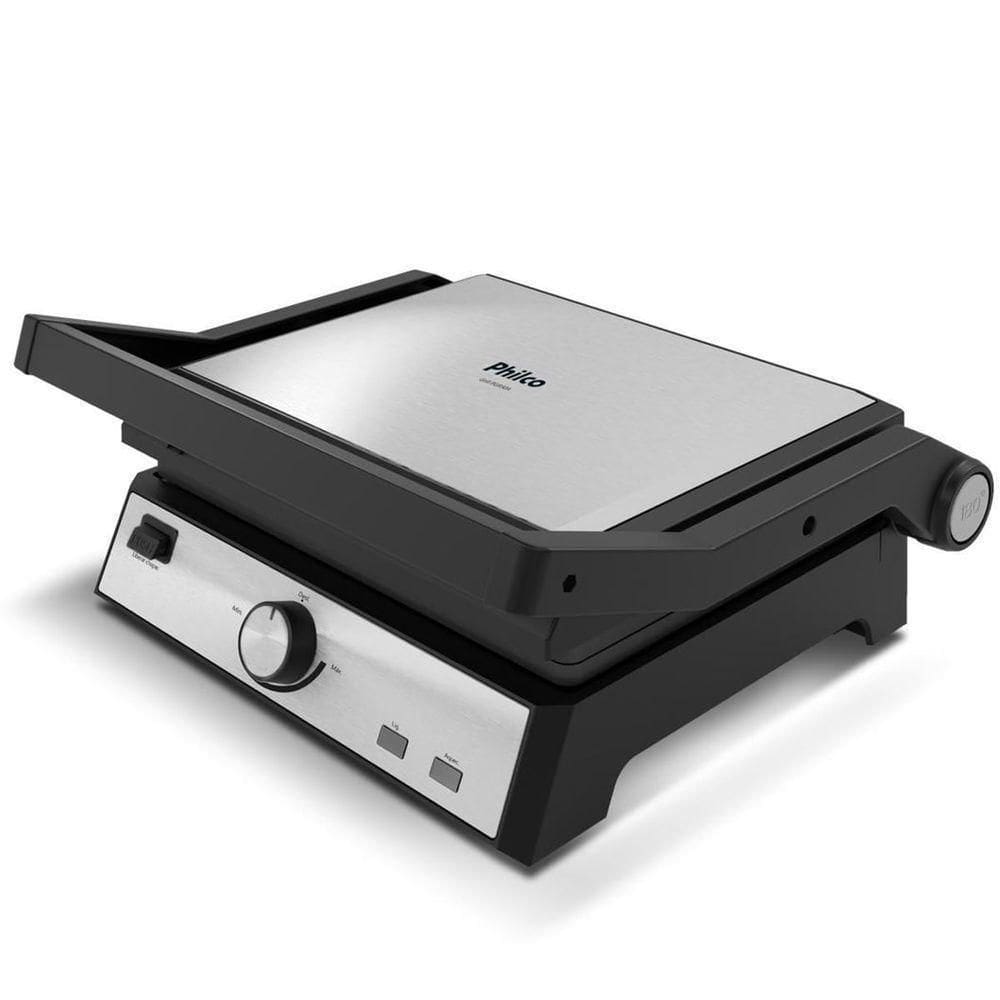 Grill Philco 2 Em 1 Chapas Removíveis E Abertura 180° PGR50A 110V