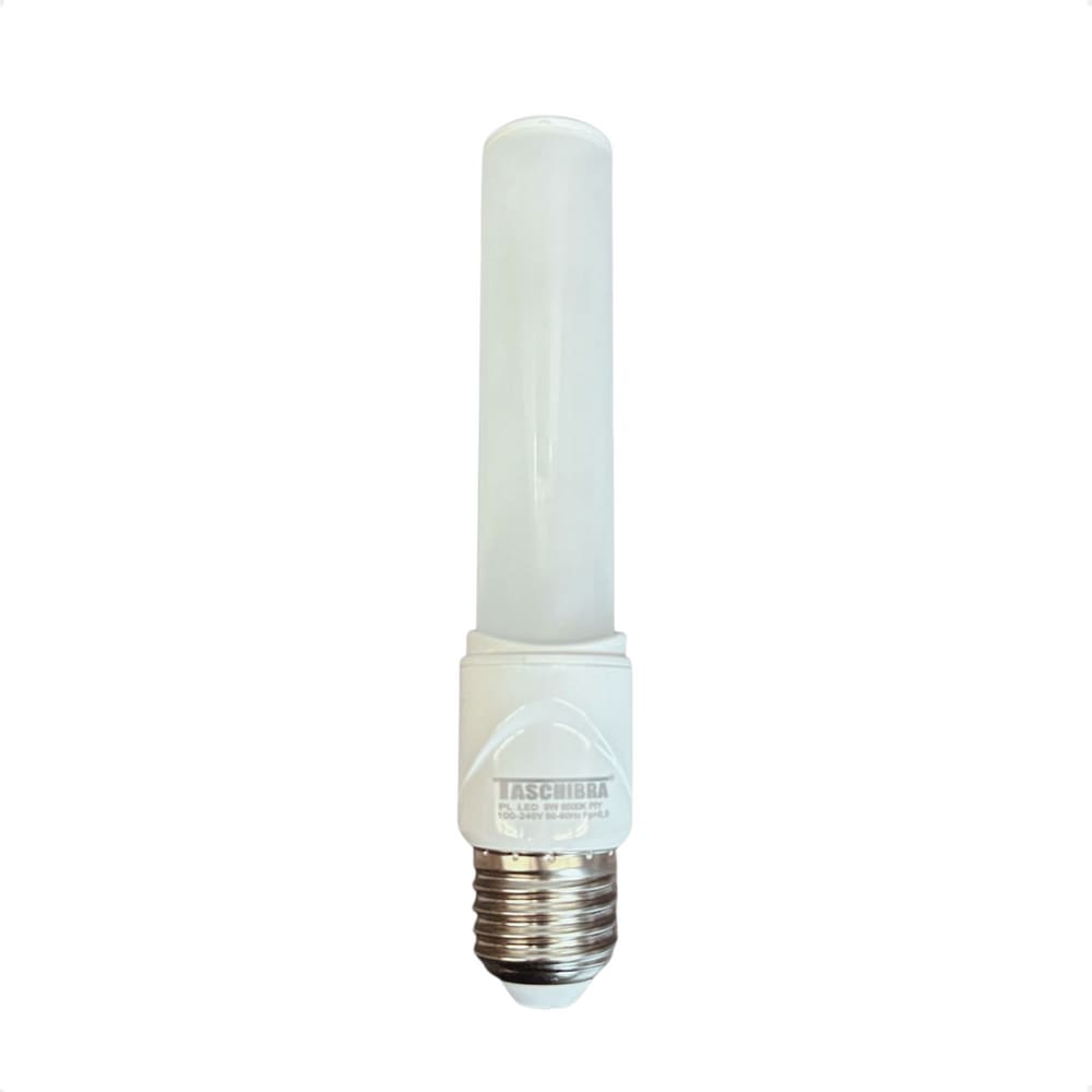 Lâmpada Led PL 8W Rotatória Taschibra E27 Bivolt 6500K Frio