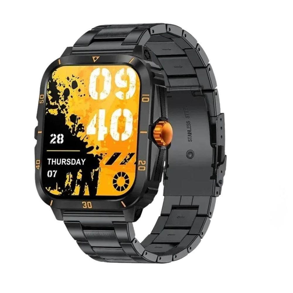 Relógio 1.96 Tela , Bluetooth Chamada Relógio 100 + Esporte Cinza Amarelo