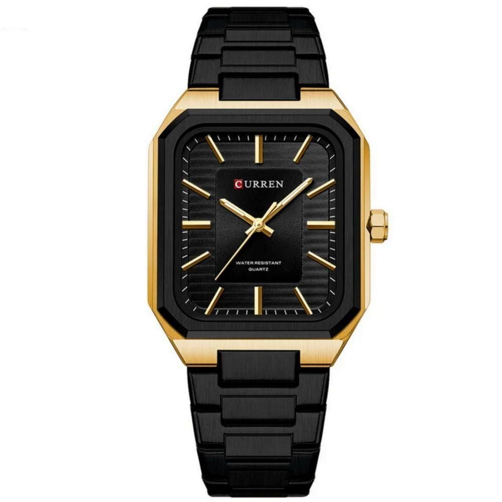 Relógio Masculino Em Aço Inoxidável De Quartzo Casual Impermavel 3atm Preto