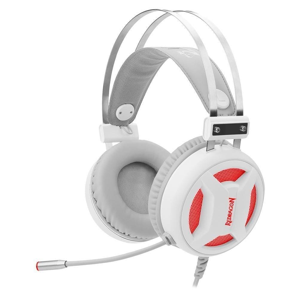 Headset Gamer Redragon Minos Lunar White Usb Driver 50mm Plug And Play Branco H210w