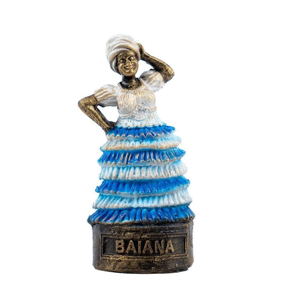 Esculturas Orixás Baianas 10Cm Dourada Envelhecida Vintage